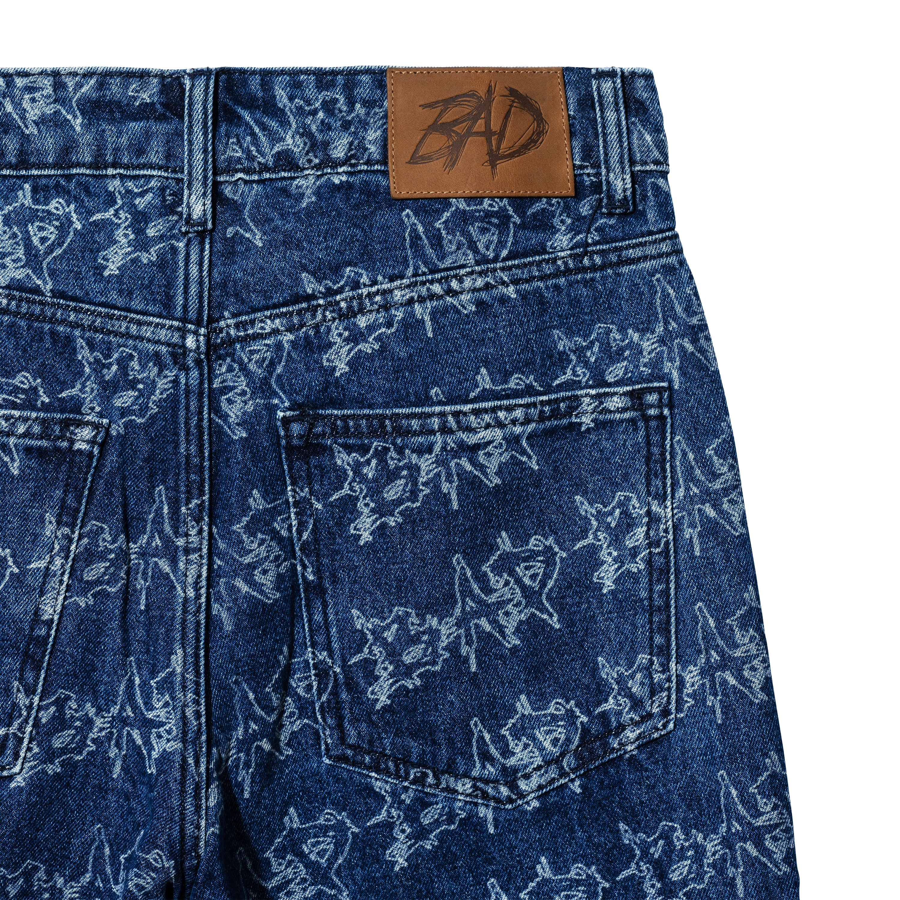 BAD ALLOVER DENIM PANTS INDIGO - Image 3