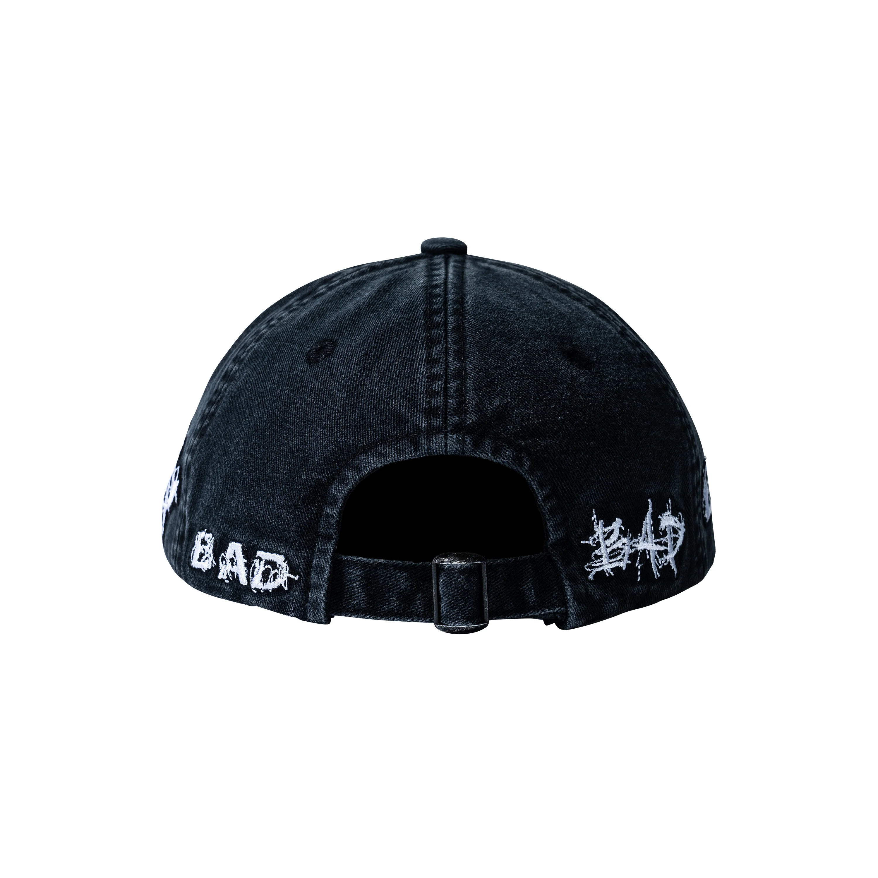 BAD EMBROIDERED HAT WASHED BLACK - Image 4