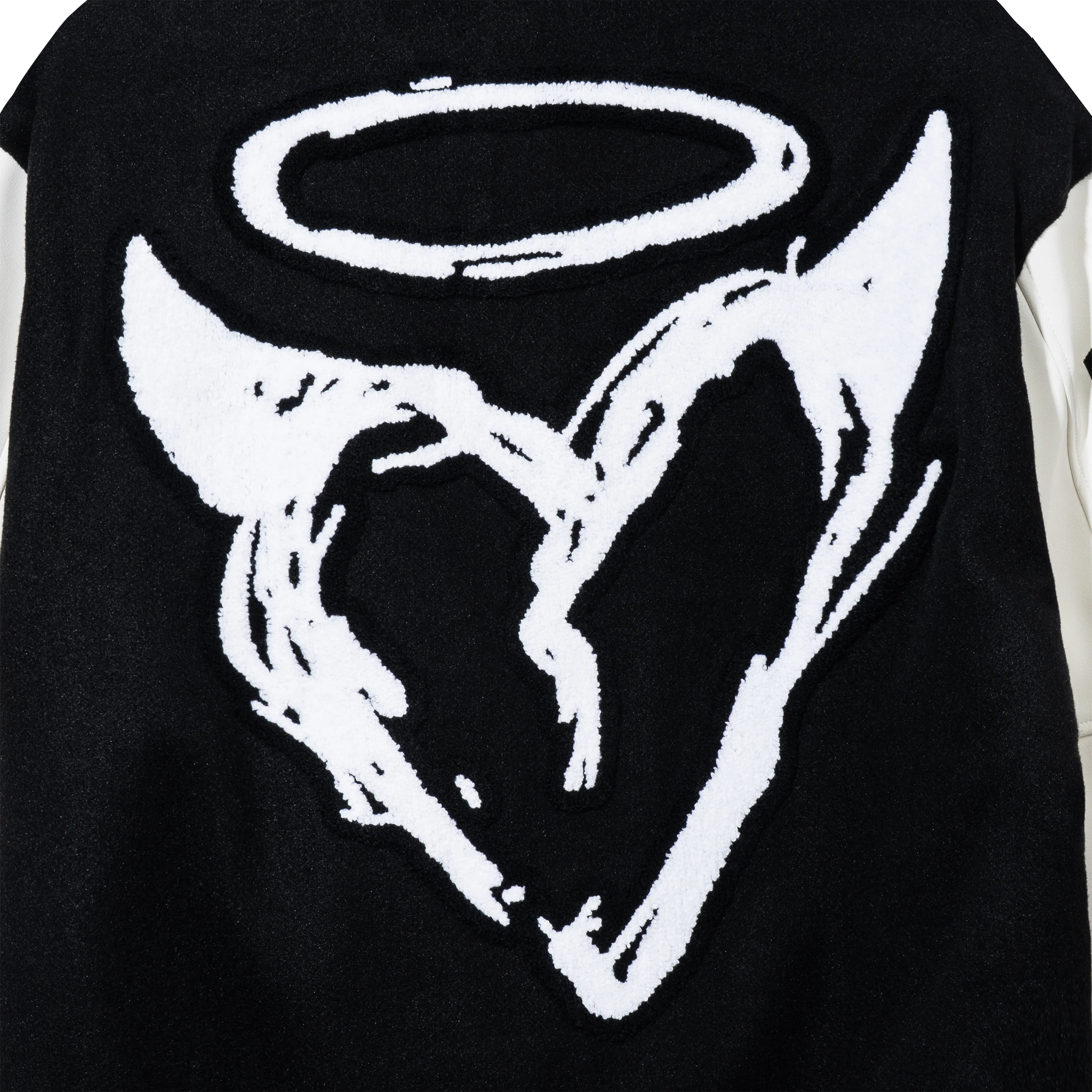 NO MORE PAIN LETTERMAN JACKET BLACK - Image 4