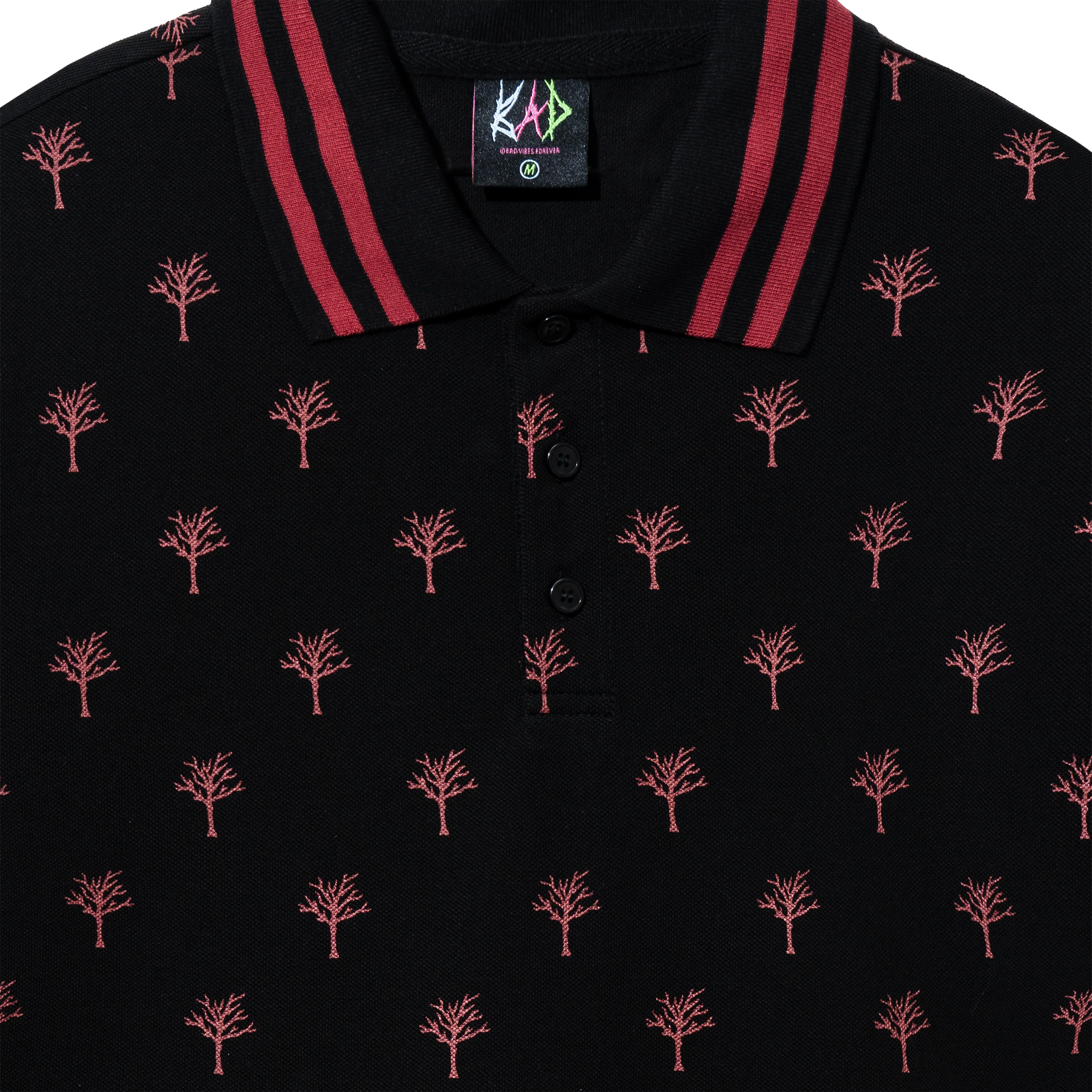 TREE OF LIFE POLO BLACK/RED - Image 3