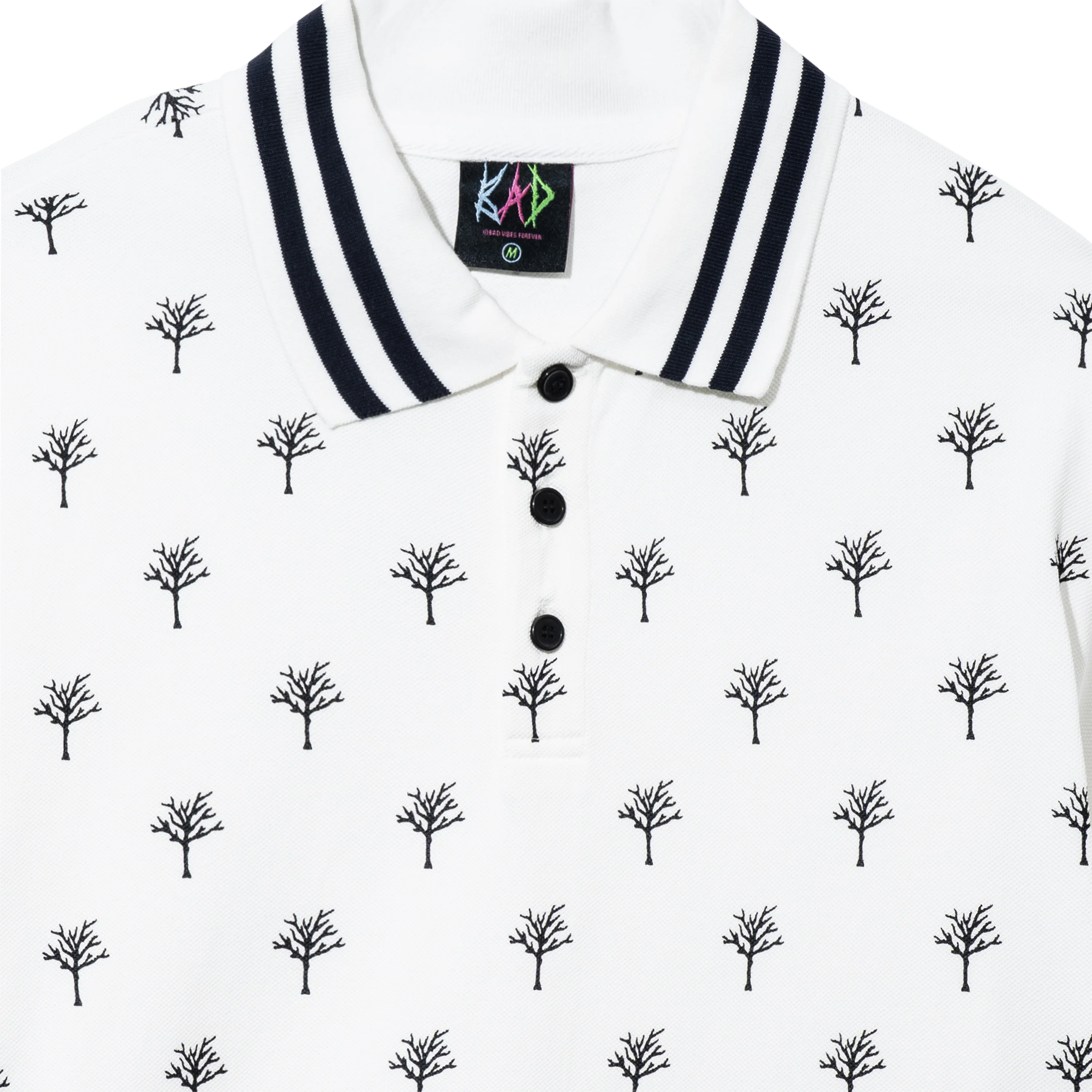 TREE OF LIFE POLO WHITE/BLACK - Image 3